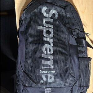 Supreme Black and White Logo Backpack